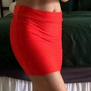 Acacia Swimwear Textured Scarlet Pencil Skirt